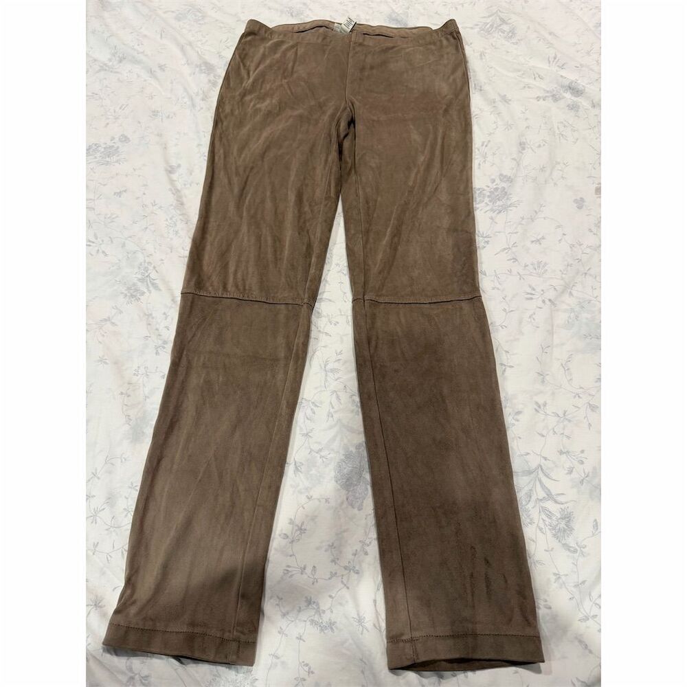 Adrienne Vittadini Women's Dress Pants Brown Slim Fit Size M